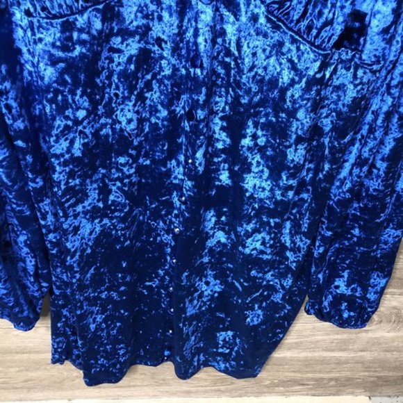 Asos Curve Size 16 Blue Plunge Neck Empire Dress - Picture 4 of 6